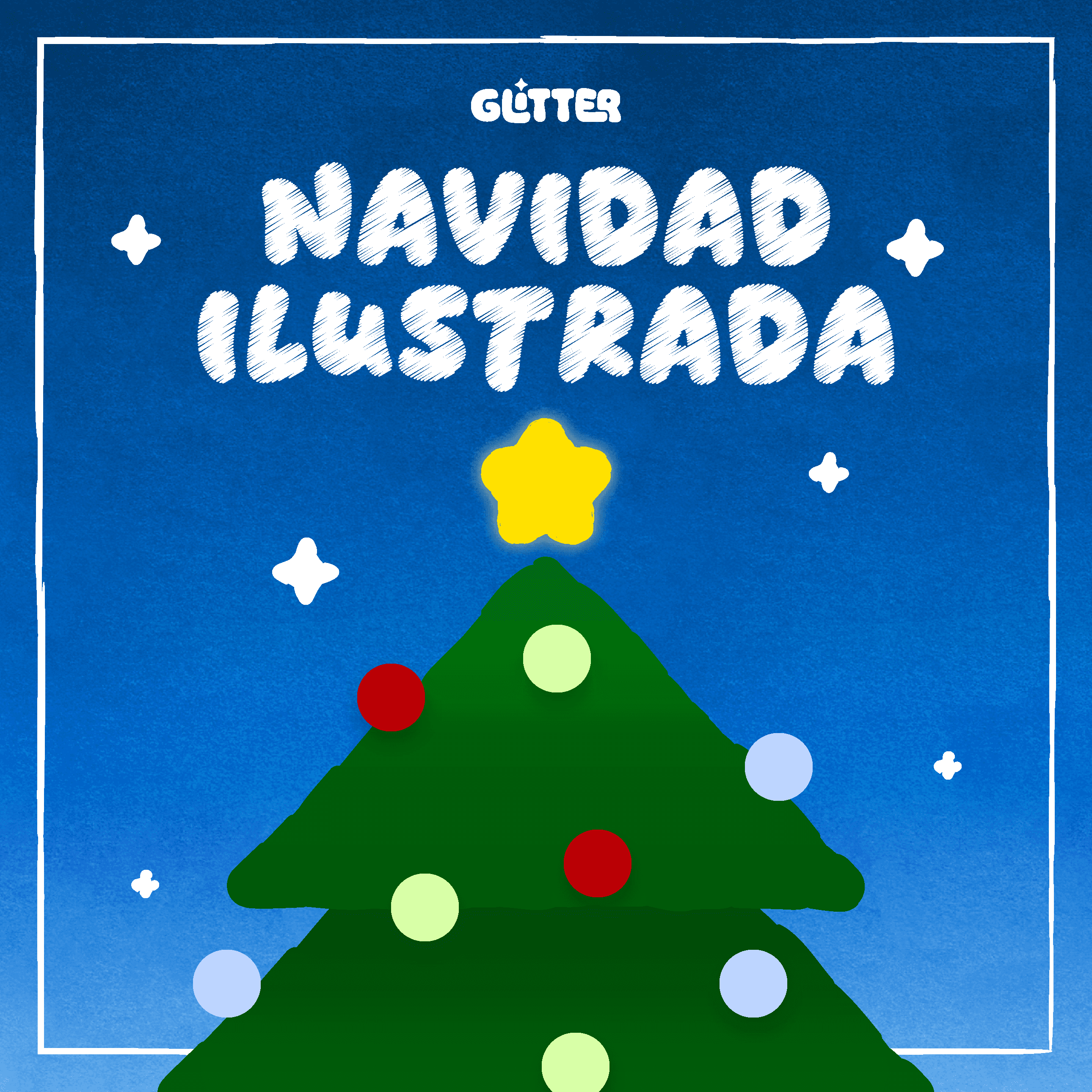 Navidad Glitter - Sticker Navideño